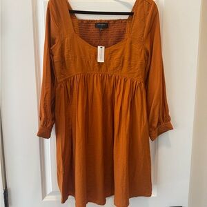Banana Republic Rust Long Sleeve Dress